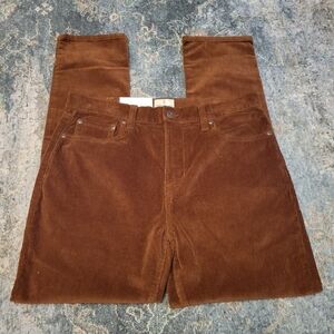 NWT Mutual Weave Brown Corduroy Pants Size 34x32